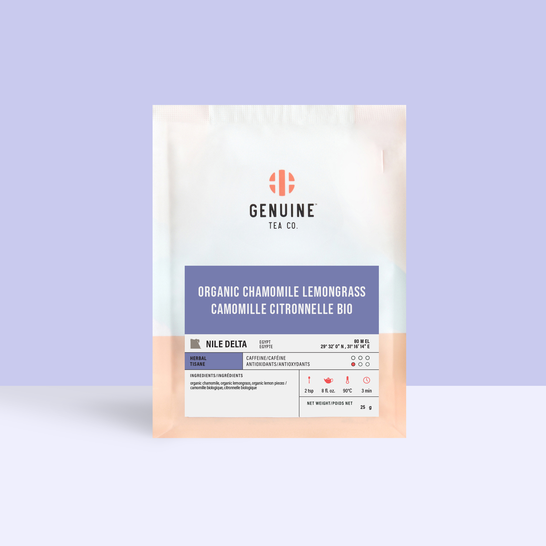 50g bag of Organic Chamomile Lemongrass tea